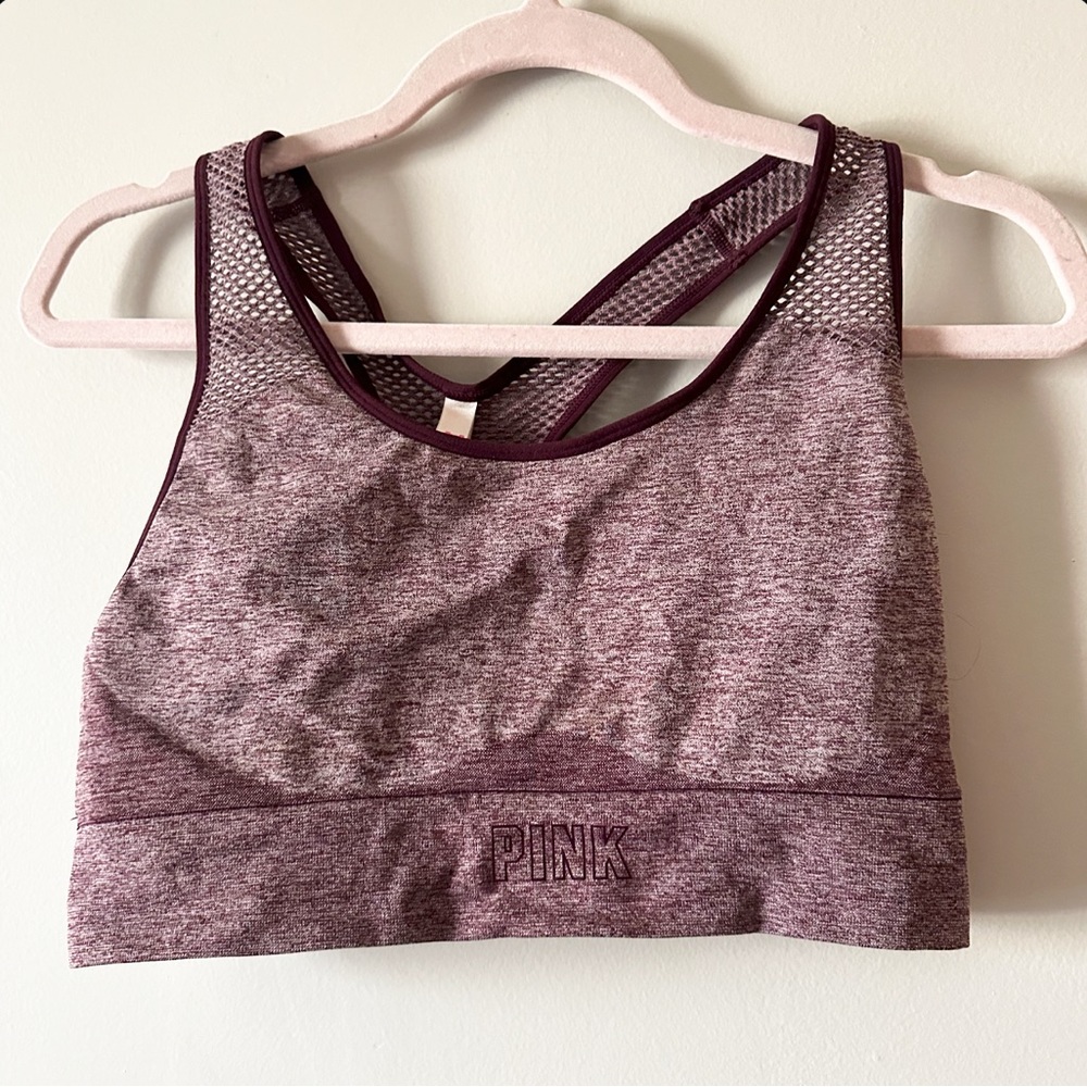 VS PINK burgundy sports bra